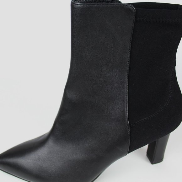 Stuart Weitzman Lauri 75 Booties | Sleek Black Ankle Boots for Work & Nights Out - Picture 10 of 12